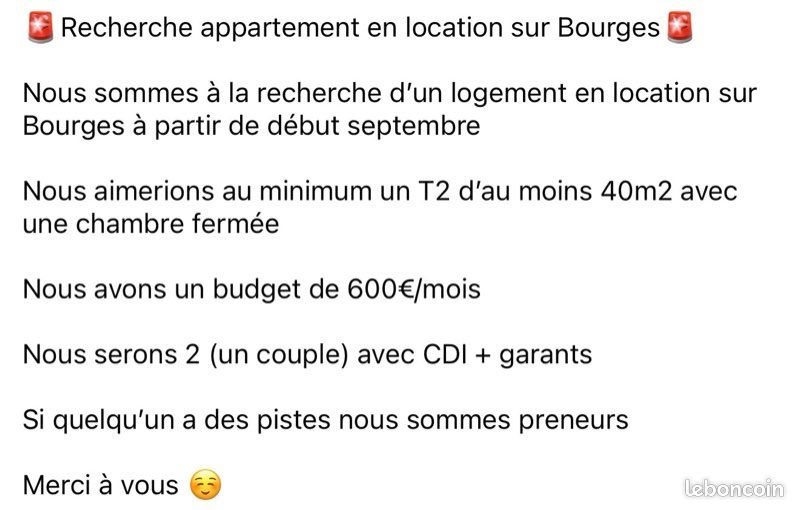 Appartement à louer, 40m², Bourges