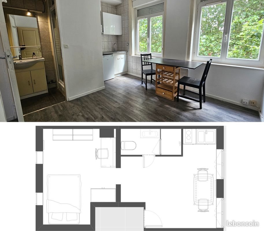 Appartement à louer, 20m², Lille