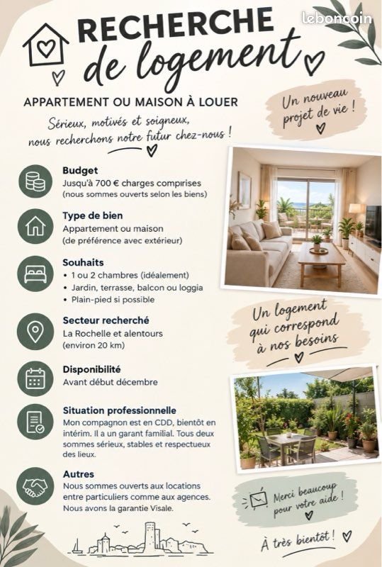 Maison à louer, 45m², La Rochelle
