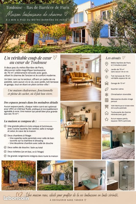 Maison à vendre, 70m², Toulouse