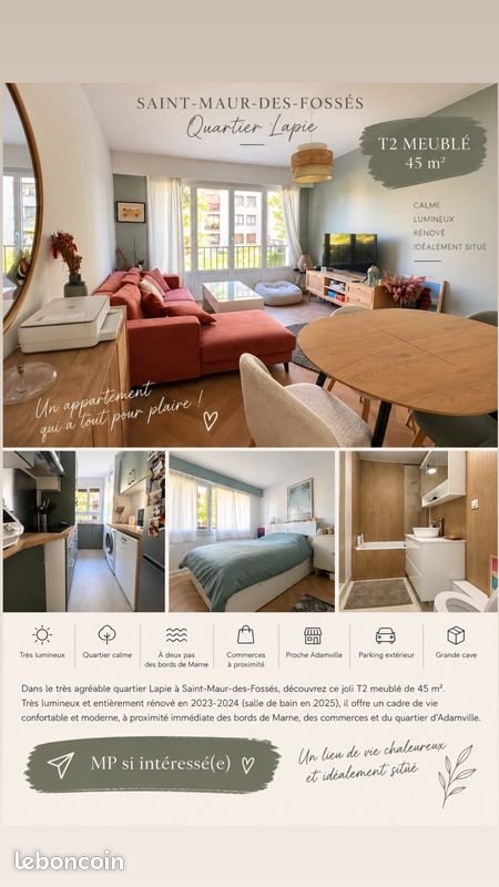 Appartement à louer, 45m², Saint-Maur-des-Fossés