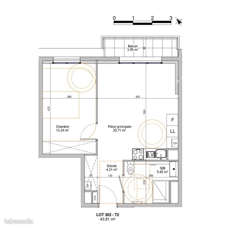 Appartement à louer, 44m², Aulnay-sous-Bois