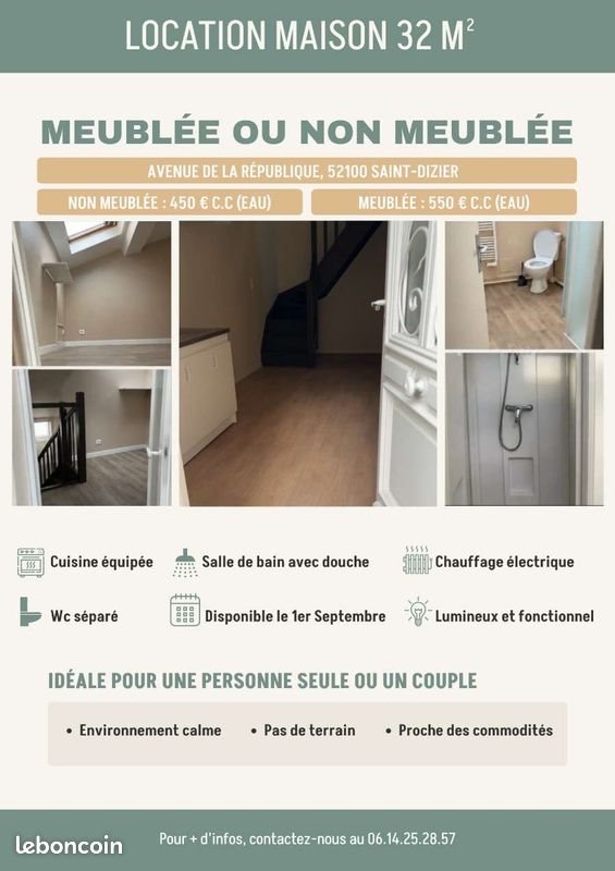 Maison à louer, 32m², Saint-Dizier