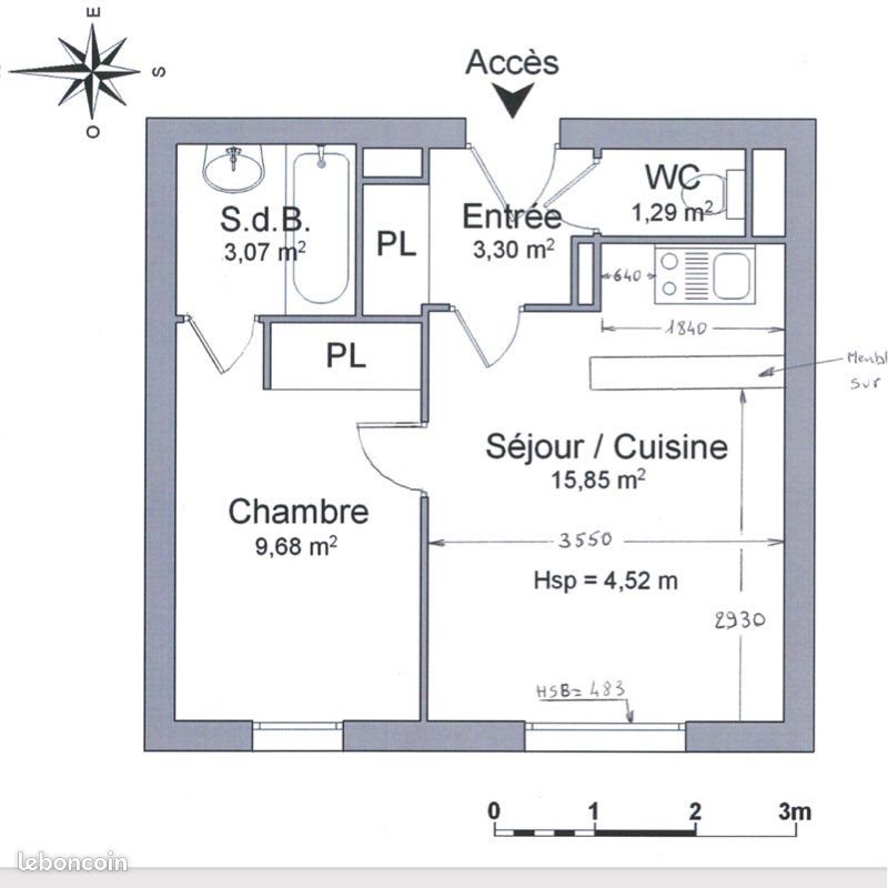 Appartement à vendre, 33m², Périgny