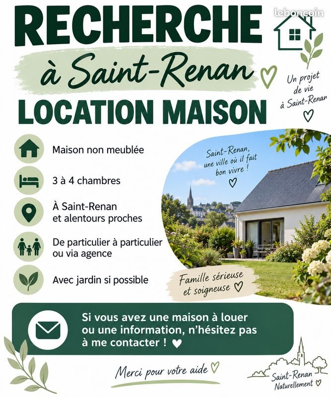 Maison à louer, 1m², Guilers