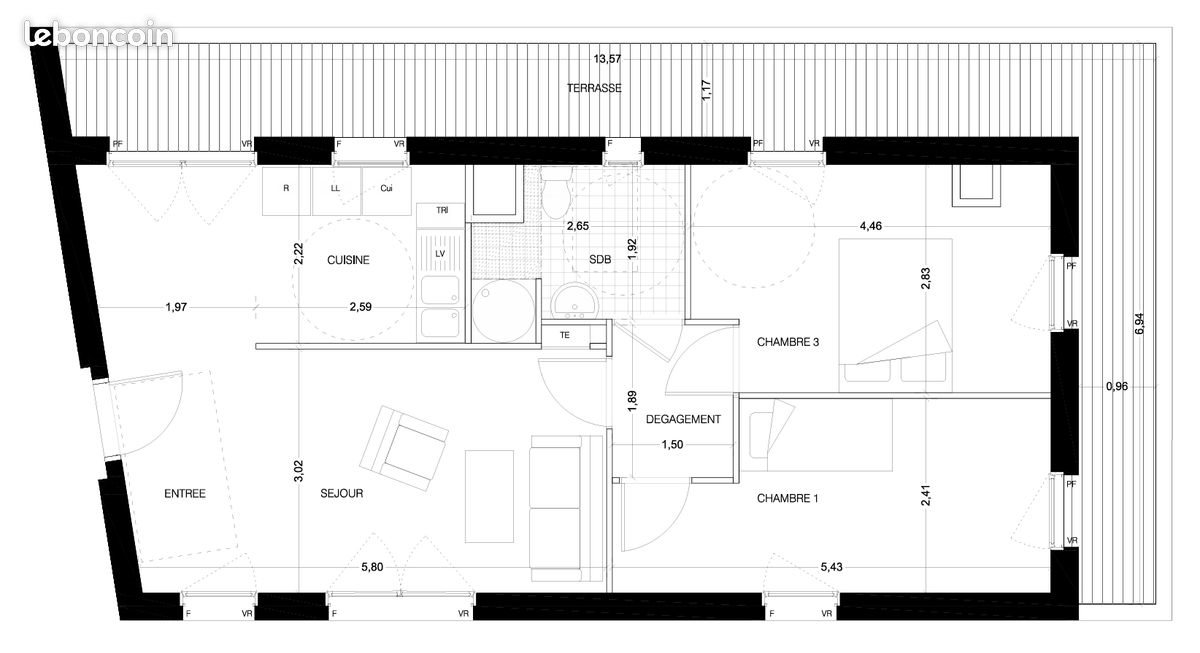 Appartement à louer, 59m², Juvisy-sur-Orge