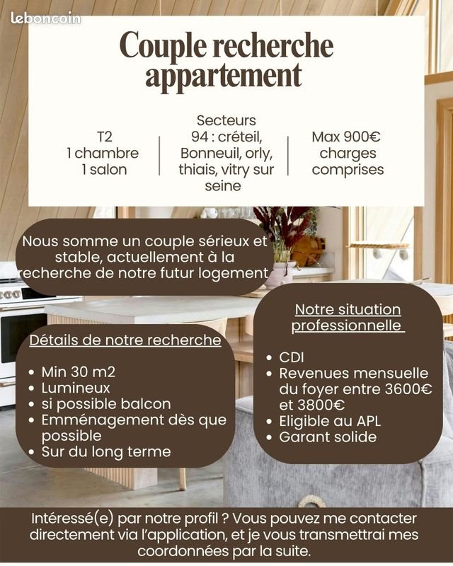 Appartement à louer, 30m², Gentilly