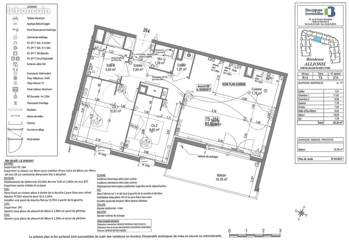 Appartement à louer, 64m², Châtelaillon-Plage