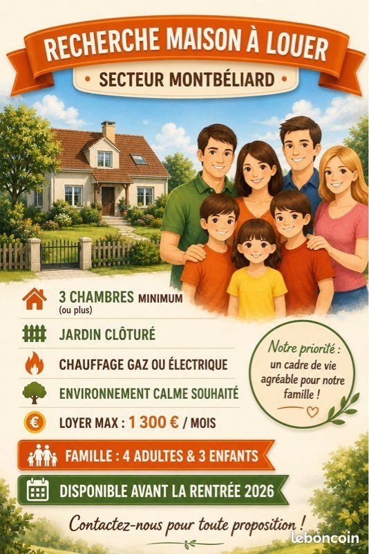 Maison à louer, 100m², Montbéliard