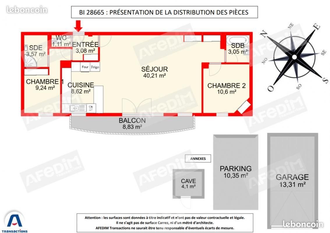 Appartement à louer, 80m², Loos