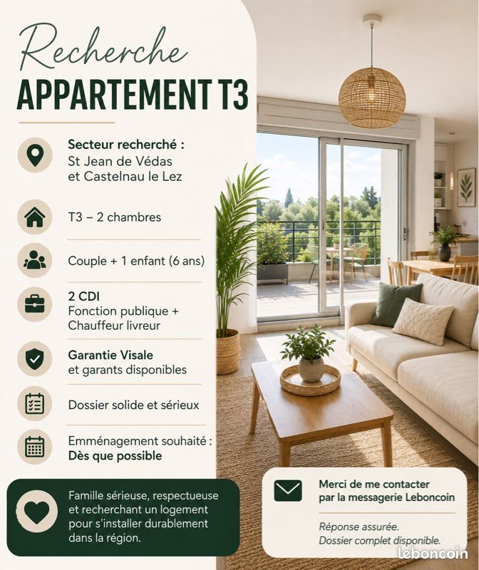Appartement à louer, 58m², Saint-Jean-de-Védas
