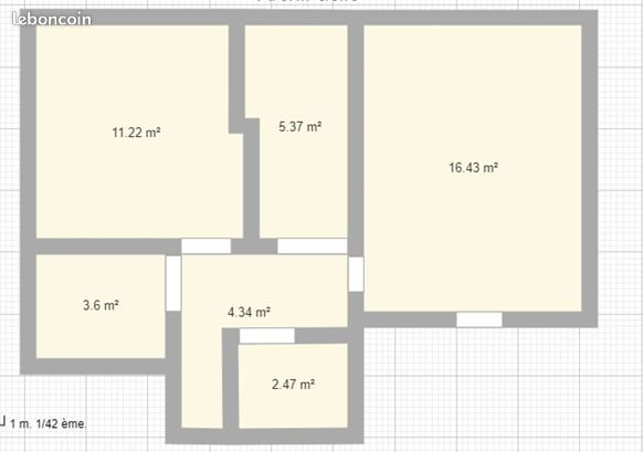 Appartement à louer, 43m², Sancoins