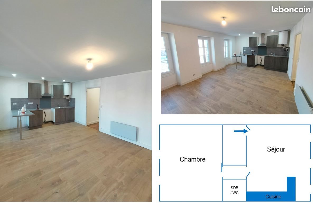 Appartement à louer, 50m², Barbezieux-Saint-Hilaire