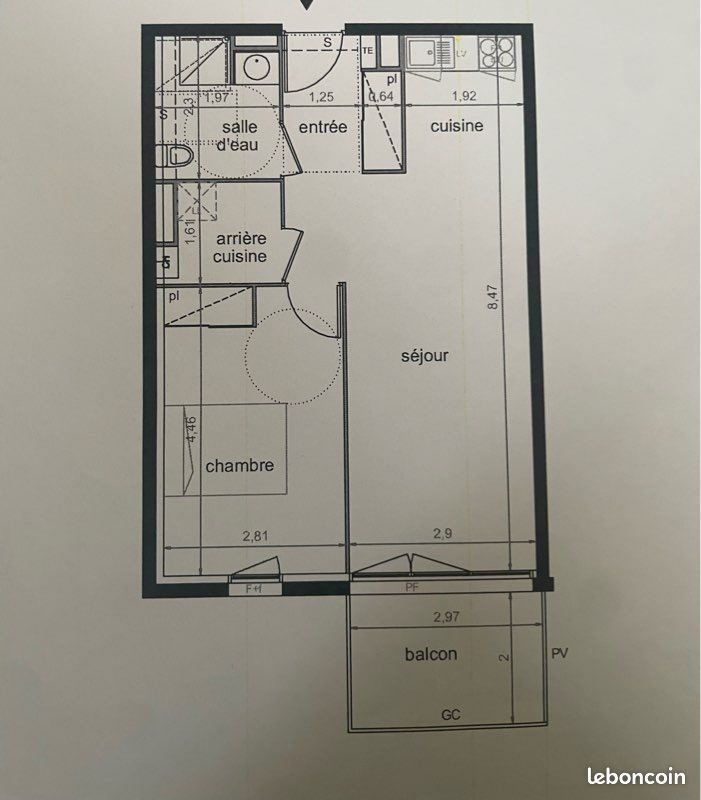 Appartement à louer, 47m², Pessac