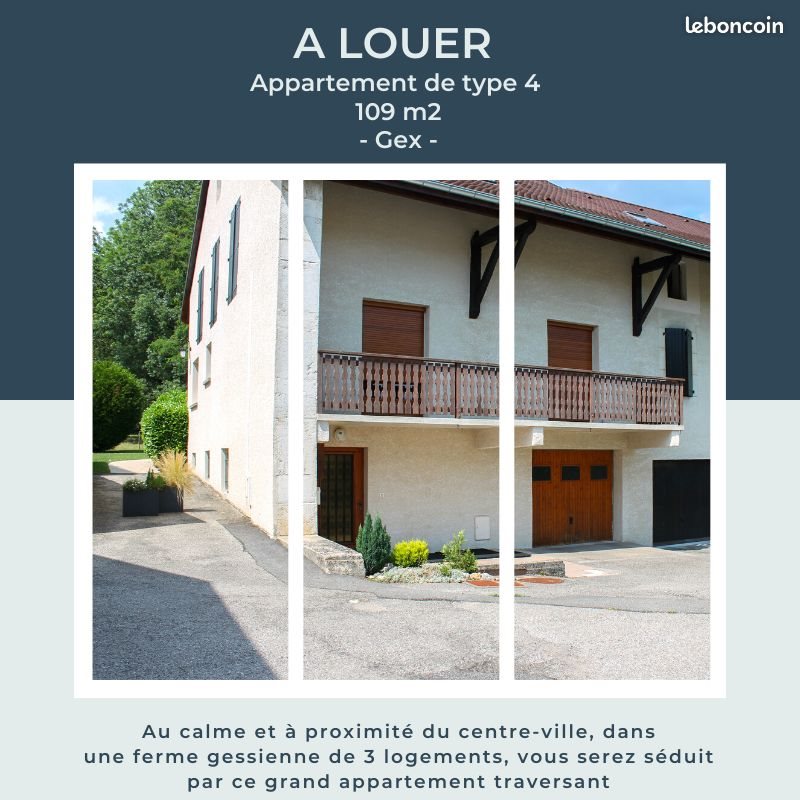 Appartement à louer, 109m², Gex