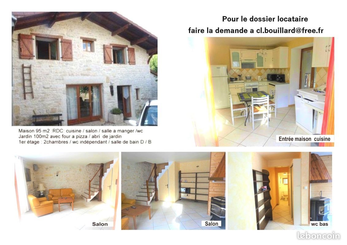 Maison à louer, 95m², Bohas-Meyriat-Rignat
