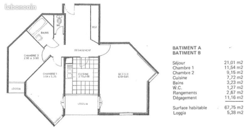 Appartement à vendre, 68m², L'Ile-Saint-Denis