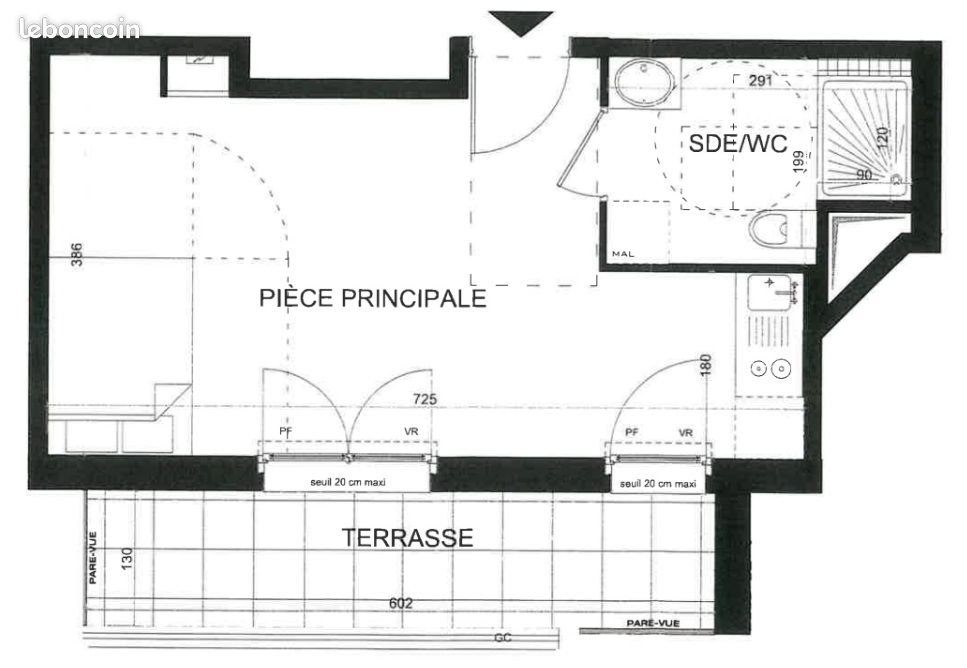 Appartement à louer, 28m², Les Clayes-sous-Bois