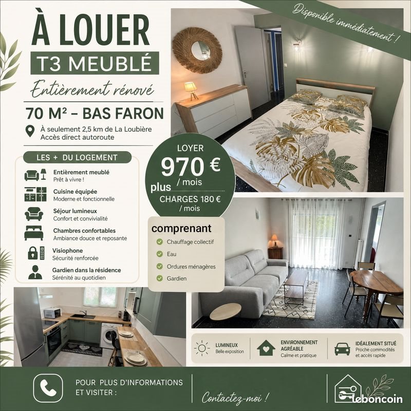 Appartement à louer, 70m², Toulon