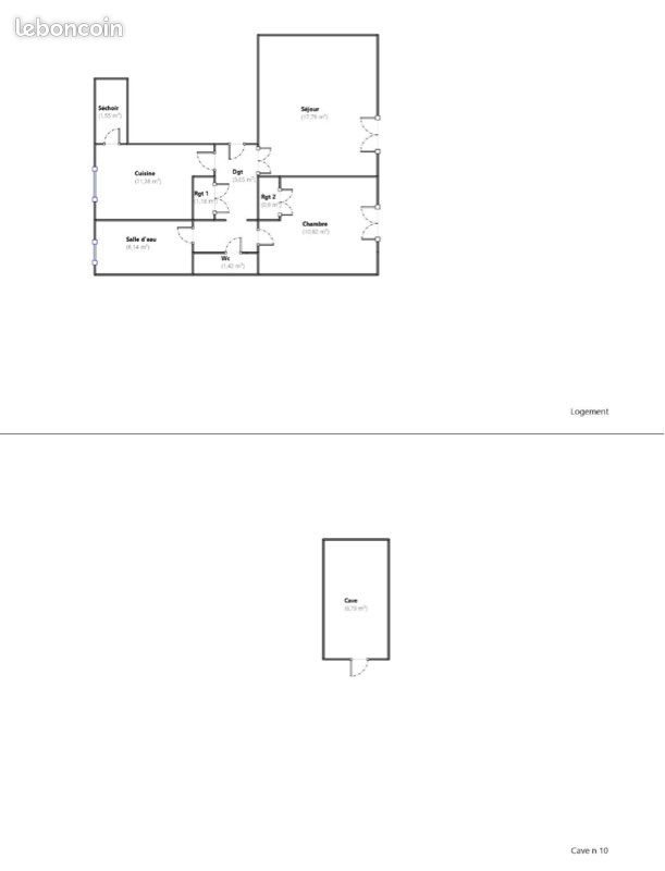 Appartement à louer, 54m², Roanne