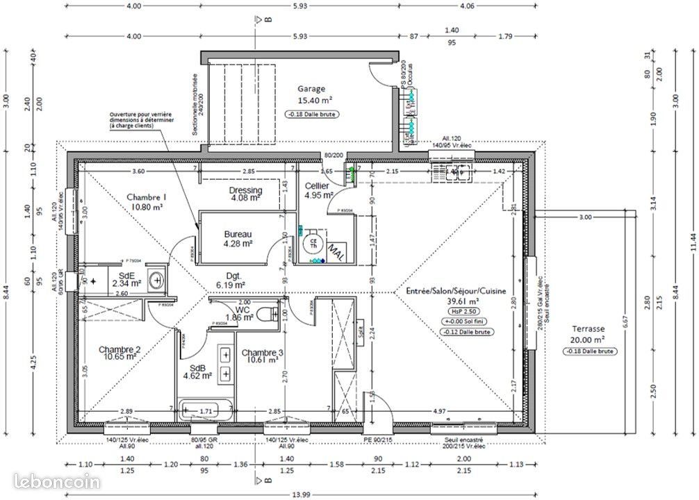 Maison à louer, 100m², Artigueloutan