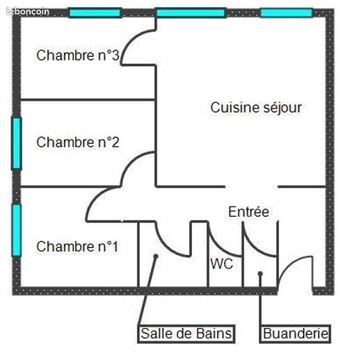 Appartement à louer, 77m², Fougères