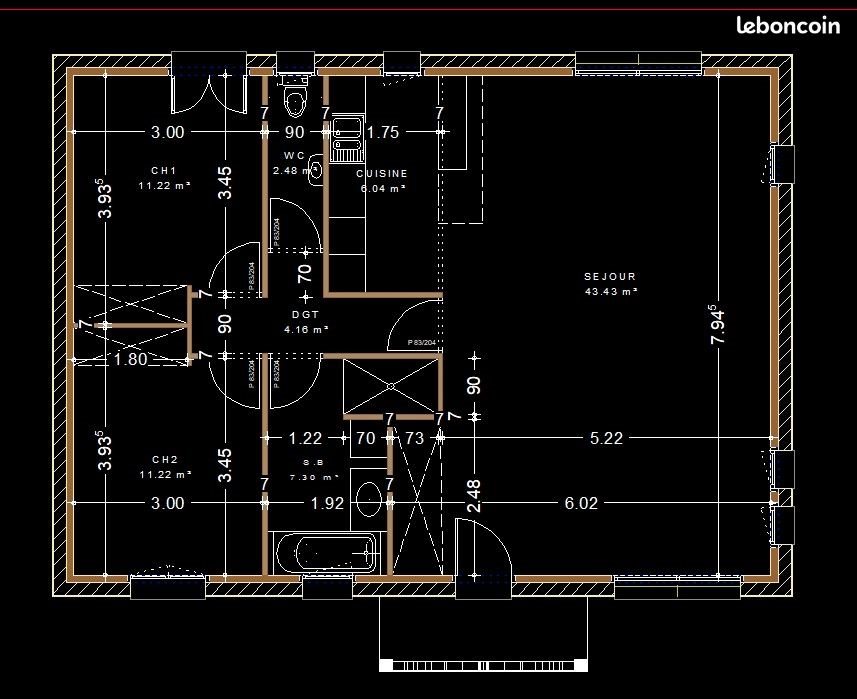 Maison à vendre, 86m², Mios