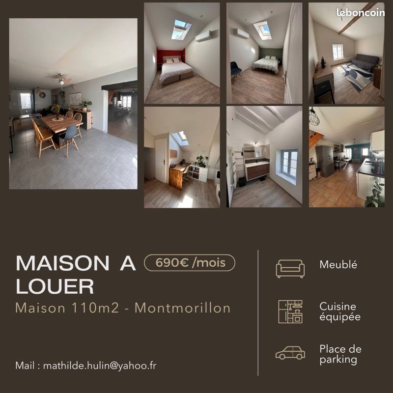 Maison à louer, 108m², Montmorillon
