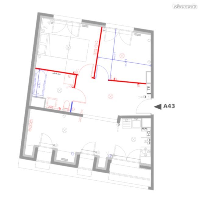 Appartement à louer, 58m², Pantin