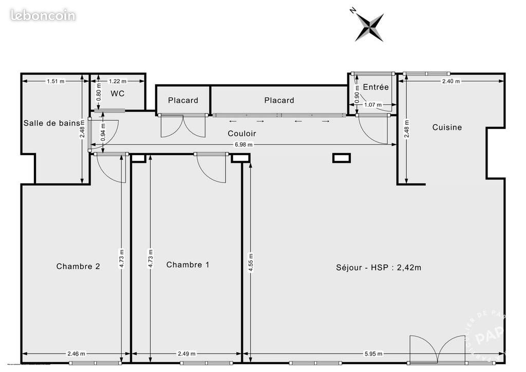 Appartement à louer, 68m², Boulogne-Billancourt