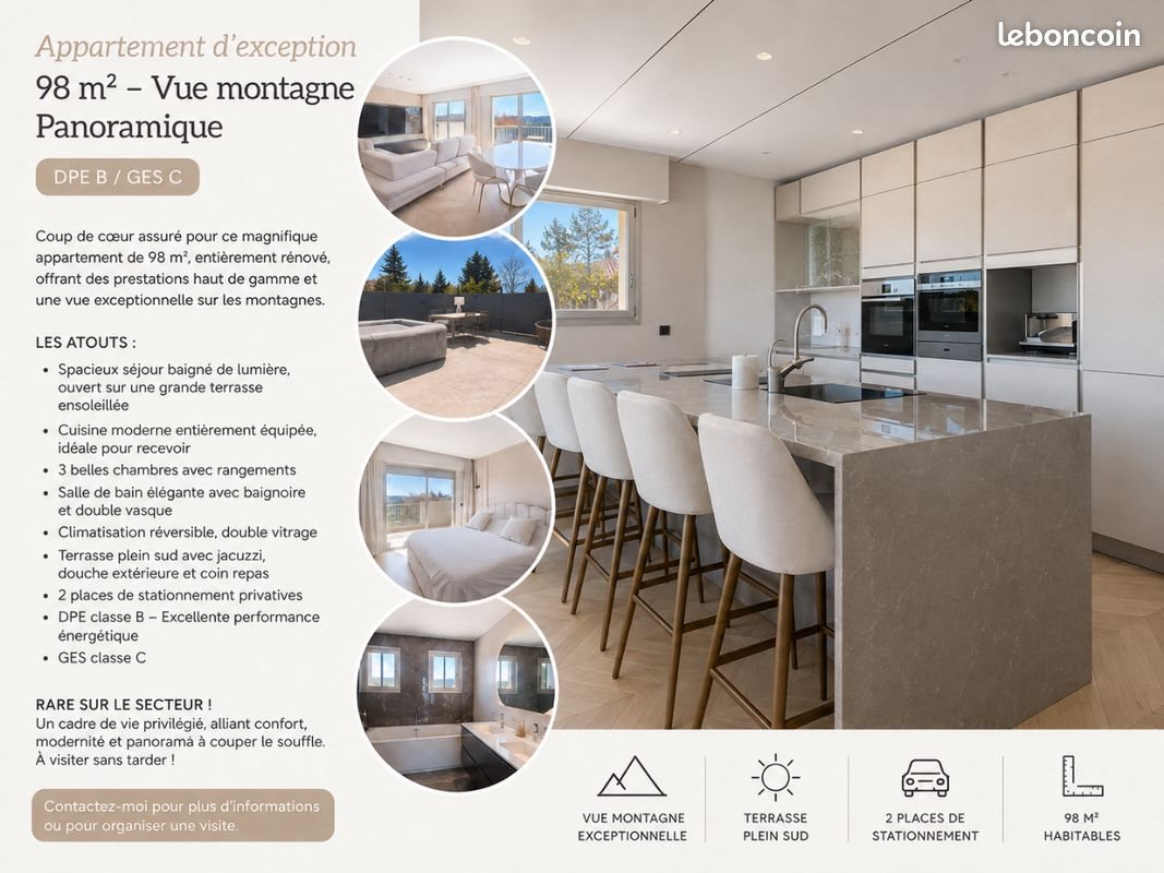Appartement à vendre, 98m², Mougins