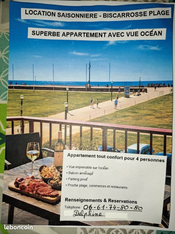 Appartement à louer, 60m², Biscarrosse