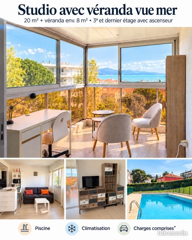 Appartement à louer, 19m², Antibes