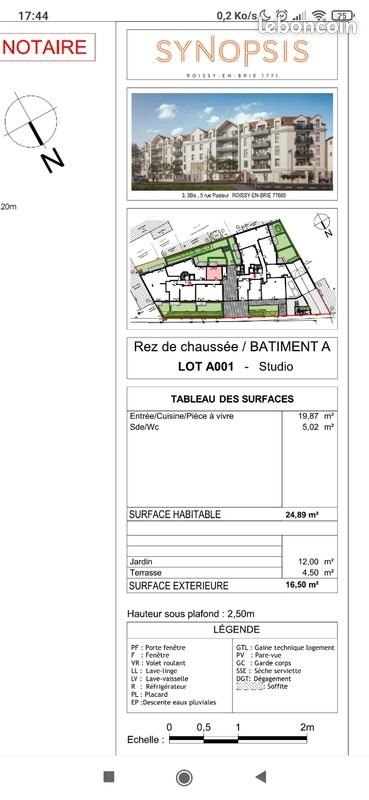 Appartement à vendre, 25m², Roissy-en-Brie