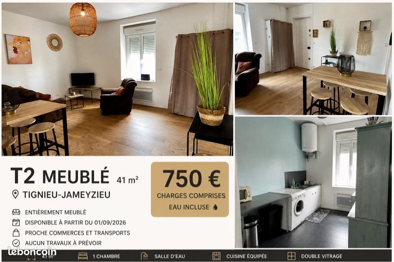Appartement à louer, 41m², Tignieu-Jameyzieu