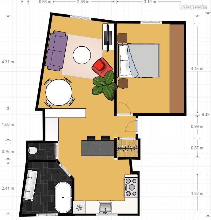 Appartement à louer, 49m², Boulogne-Billancourt