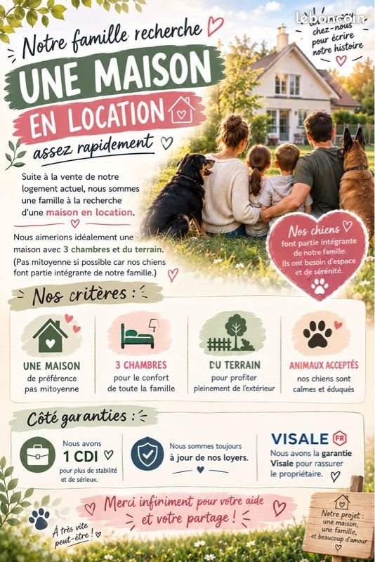 Maison à louer, 100m², Champier