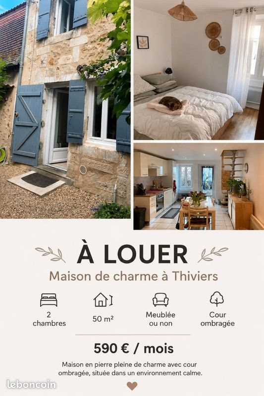 Maison à louer, 50m², Thiviers