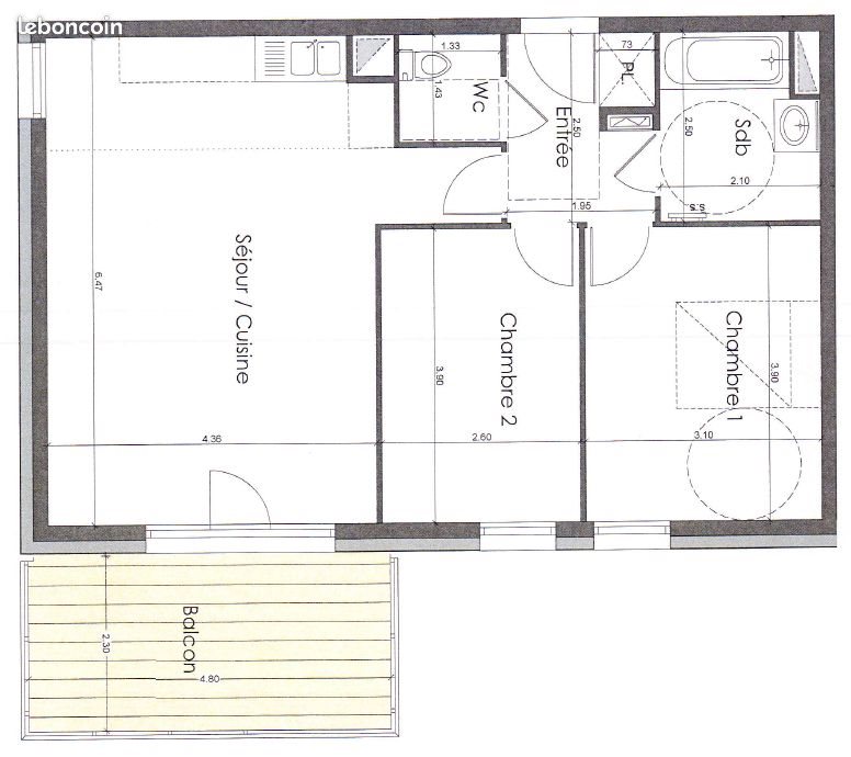 Appartement à louer, 63m², Schiltigheim