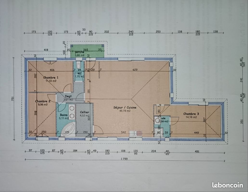 Maison à vendre, 100m², Peujard