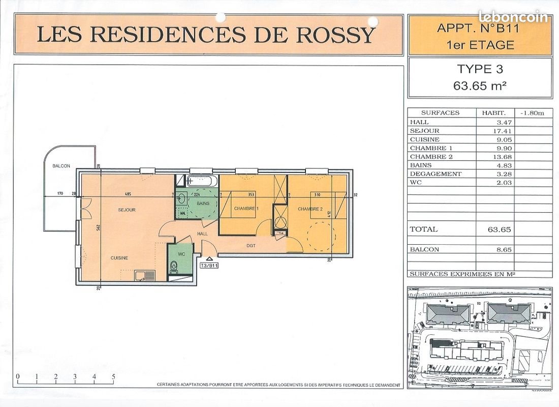 Appartement à louer, 63m², Etrembières