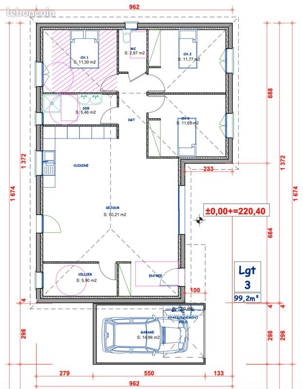 Maison à louer, 100m², Roussillon