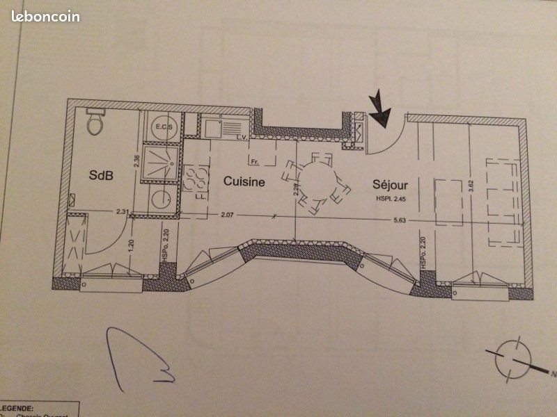Appartement à louer, 31m², Lille