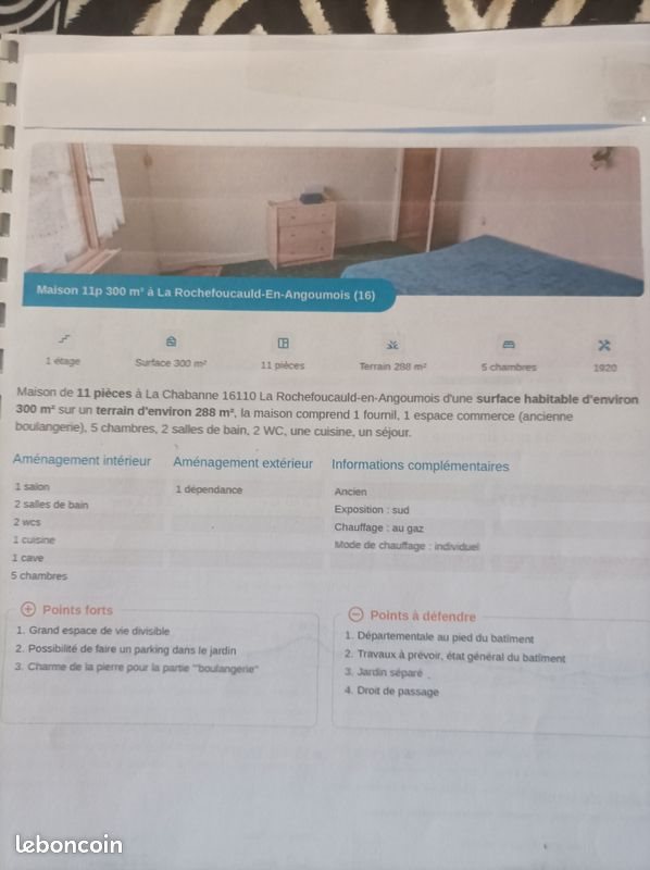 Maison à vendre, 300m², La Rochefoucauld