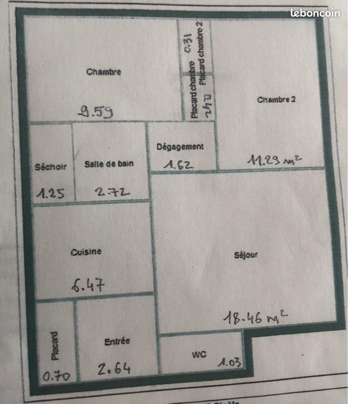 Appartement à louer, 56m², Nantes