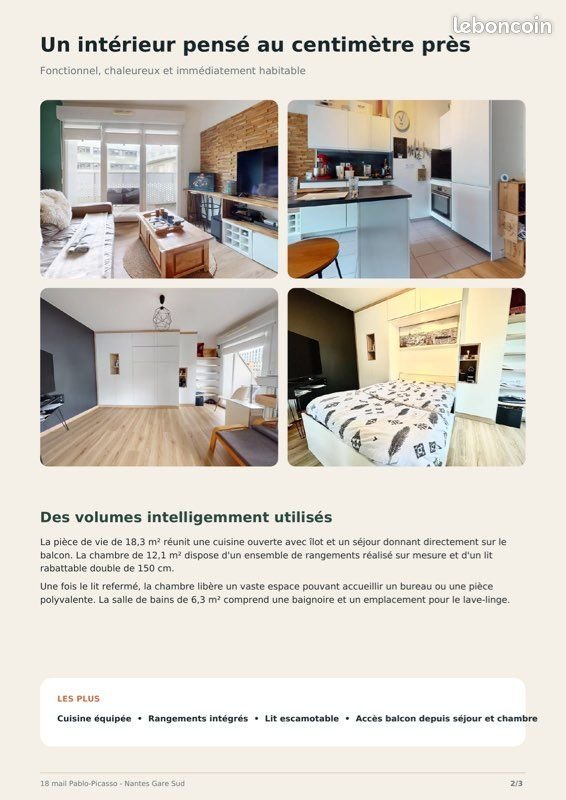 Appartement à vendre, 37m², Nantes