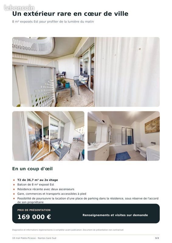 Appartement à vendre, 37m², Nantes