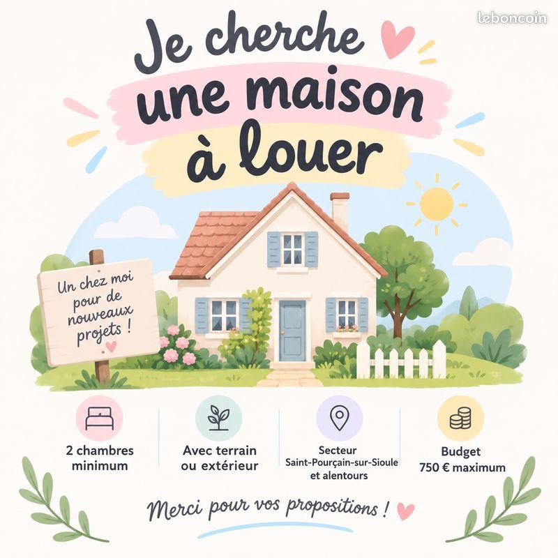 Maison à louer, 70m², Saint-Pourçain-sur-Sioule