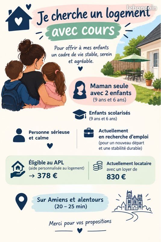 Maison à louer, 4m², Dury