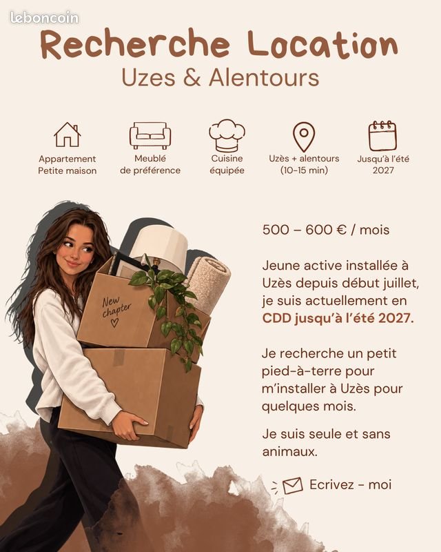 Appartement à louer, 50m², Uzès
